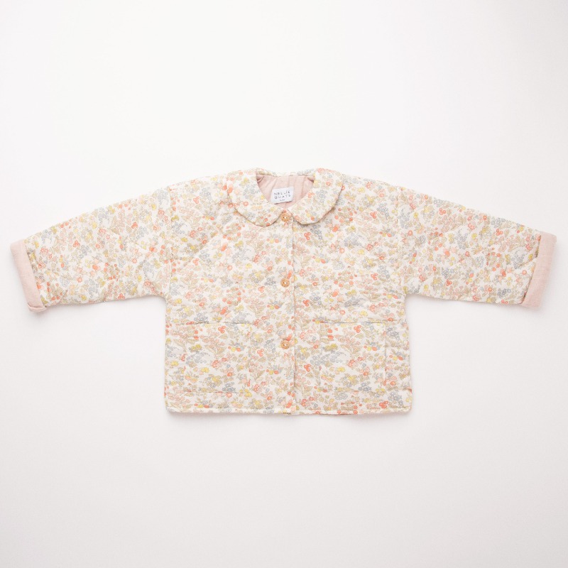 NELLIE QUATS l Twister Jacket - Nancy Ann Liberty Print Organic Cotton Lined With Blush Linen